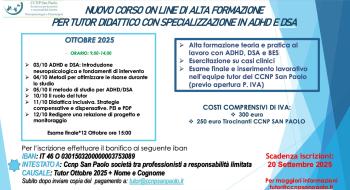 NUOVA EDIZIONE DEL CORSO TUTOR 